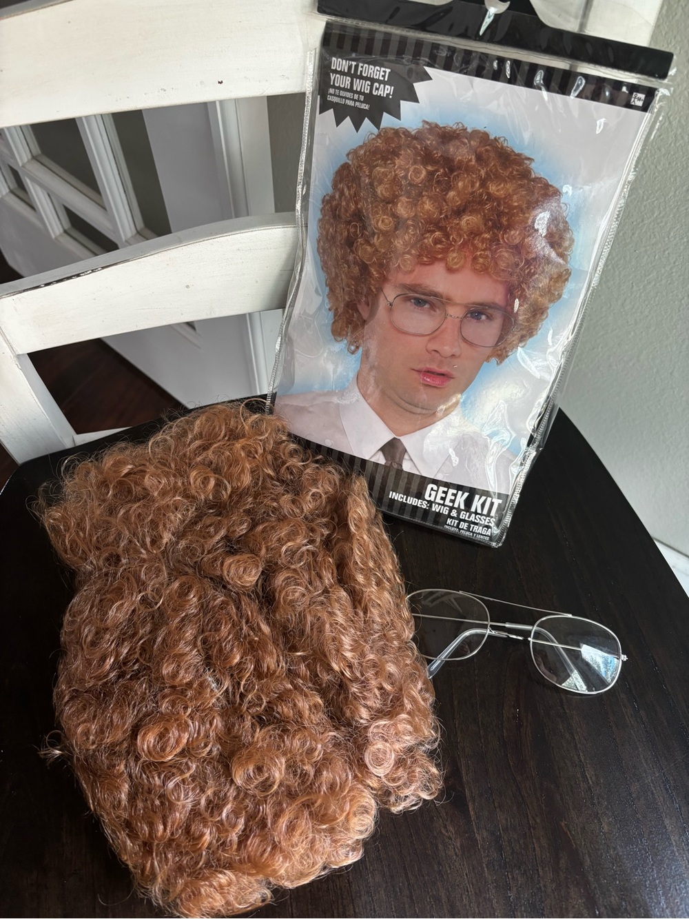 Geek Kit Halloween Costume Wig and Glasses NEW in Packaging